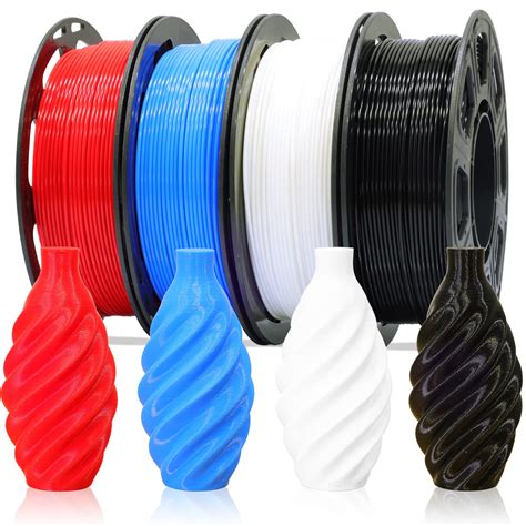 Mua 1.75mm Normal PLA 4 Most Basic Colors Bundle Pack: Black Red White ...