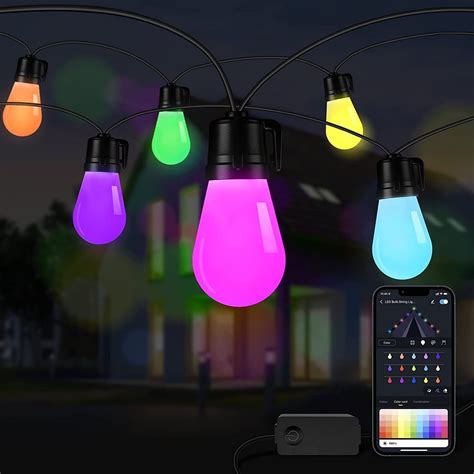 Image result for Color Changing Outdoor String Lights