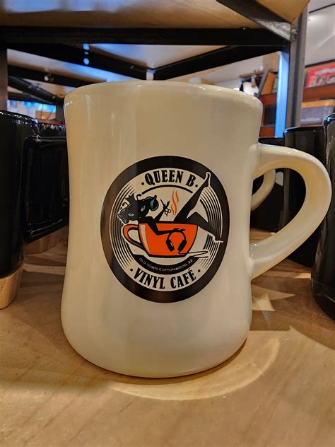 Queen B Vinyl Cafe Logo Mug - Queen B Vinyl Cafe