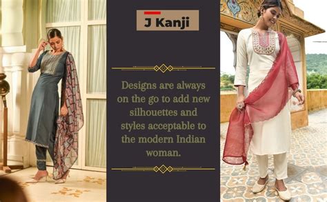Buy J.Kanji Zari Embroidery Work Straight Kurta With Bottom & Dupatta ...