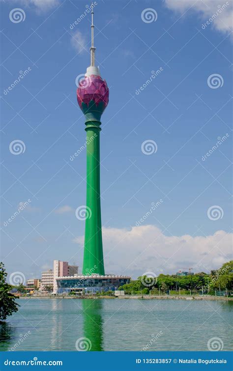 The Modern Building of Colombo Lotus Tower in the Capital of Colombo in ...