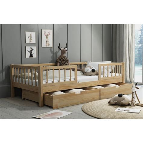 Lasse Duo Plus Wooden Kids Bed With Drawer| kiddirooms.shop