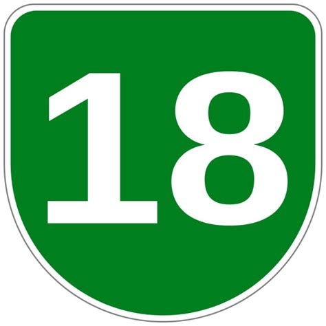 Number 18 - Free Picture of the Number Eighteen