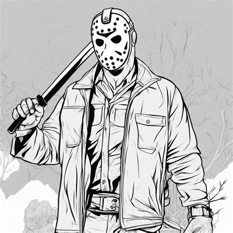 5 Jason Voorhees Coloring Pages Horror Coloring Pages - Etsy Australia