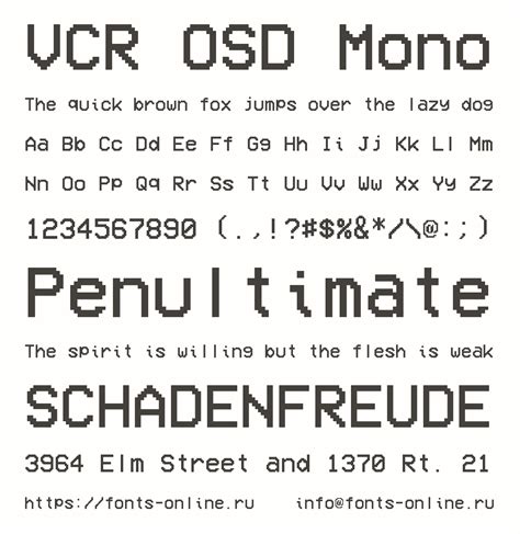 VCR OSD Mono font