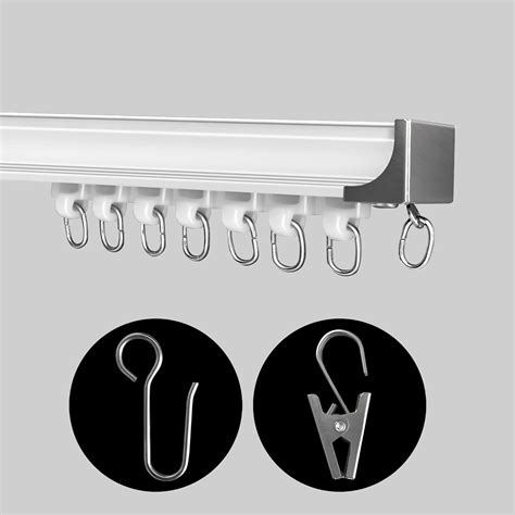 Amazon.com: Curtain Track Ceiling Mount Heavy Duty Curtain Tracks Rods ...