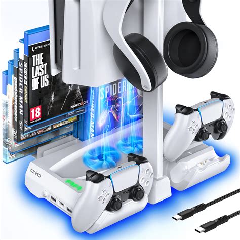 Buy OIVO PS5 Fan with PS5 Charging Station, PS5 Stand with PS5 ...