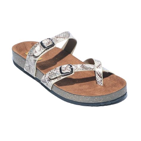 Beige Double Cross Strap Slides – Koblerr