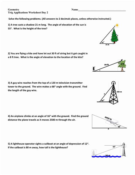 Trig Word Problems Worksheet Awesome Trigonometry Ratios Worksheet Answers – Chessmuseum ...