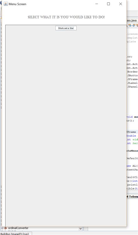 Creating a Java GUI 的图像结果