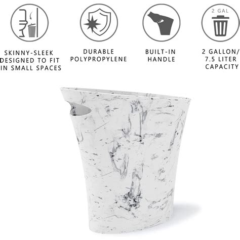 Small Trash Can – Open Top Skinny Garbage Cans for Kitchen, Office, Do ...