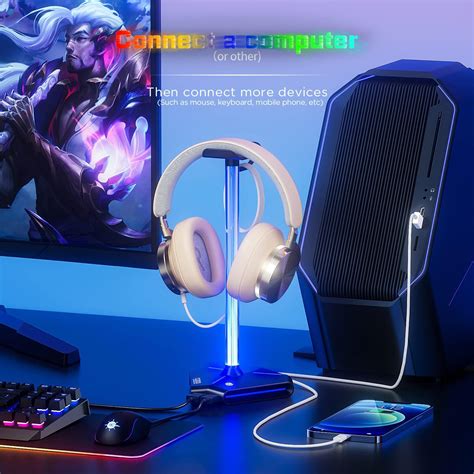 COZOO RGB Headphone Stand with USB Charging Port - India | Ubuy