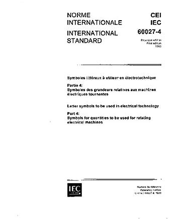 IEC 60027-4 Ed. 1.0 b:1985, Letter symbols to be used in electrical ...