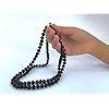 HONODIX Original Rudraksha Panchmukhi Mala (Black, 9-10mm) for Wearing ...