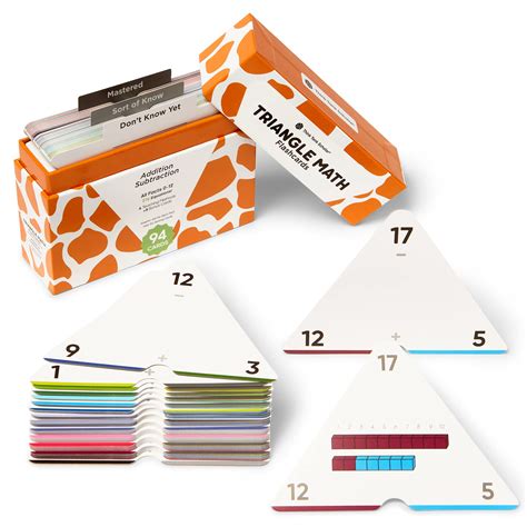 Buy Think Tank Scholar Triangle Addition & Subtraction Flash Cards Set ...