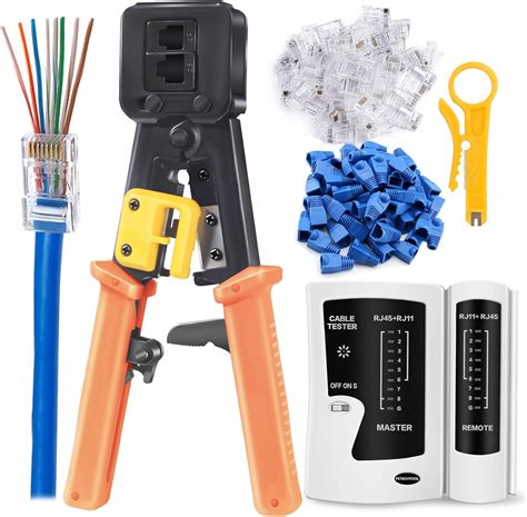 PETECHTOOL Ethernet Pass Thru Crimping Tool with Connectors, India | Ubuy