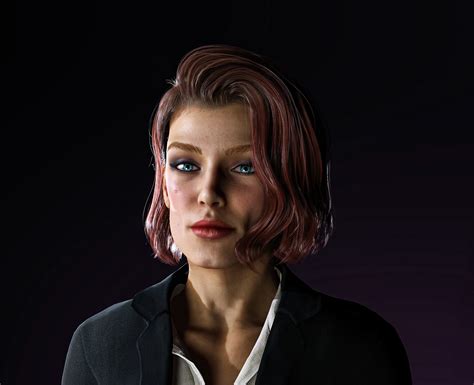 3D model High Quality Realistic Woman Black Skirt VR / AR / low-poly ...