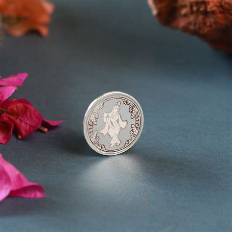 Silver Shree Krishna Coin Small | 92.5% Sterling Silver