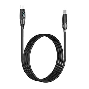Jeasun 6.6ft Silicone 5A USB Type C Fast Charging Cable with LED ...