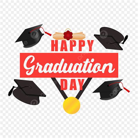 Happy Graduation Vector Art PNG, Lettering Of Happy Graduation Day ...