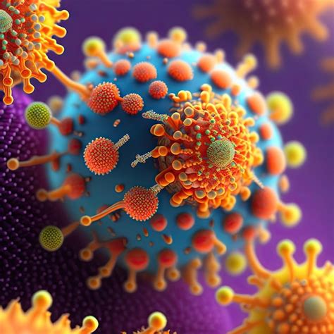 Virus under a microscope view | Premium AI-generated image