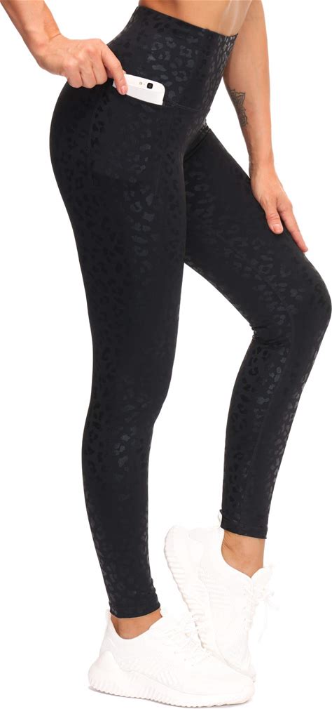 THE GYM PEOPLE Thick High Waist Yoga Pants with Pockets, Tummy Control Workout Running Yoga Leggings