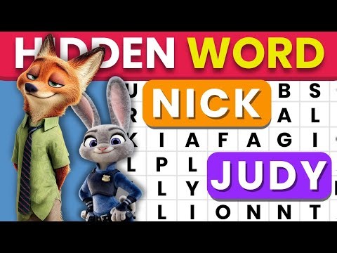 Word Search – Zootopia Characters 🦊🐰 | Find Judy, Nick & More!