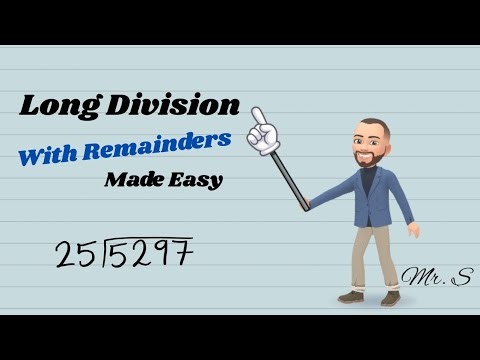 EASY how-to do long division WITH remainders