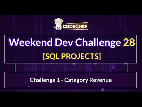 Challenge 1 - Category Revenue | Weekend Dev 28 | SQL Project