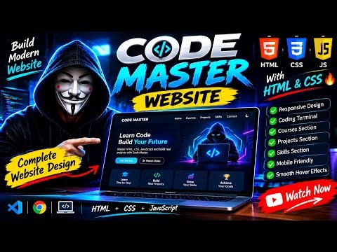 I Built a Stunning Code Master Website with HTML & CSS 🔥 | Complete Website Design