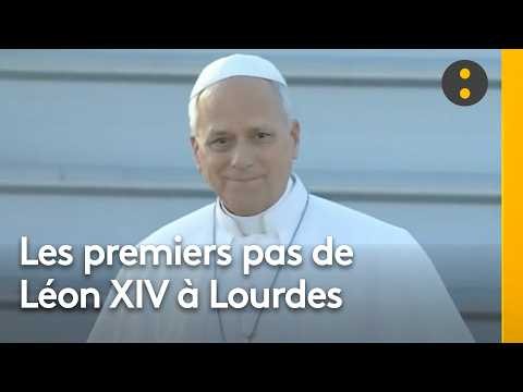 Léon XIV est à Lourdes : l'arrivée du pape dans les Pyrénées