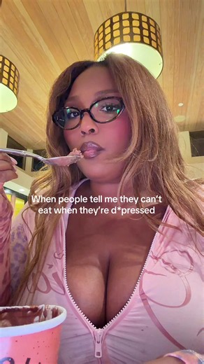 Not me twin… I be eating away the pain 😭 | lizzo