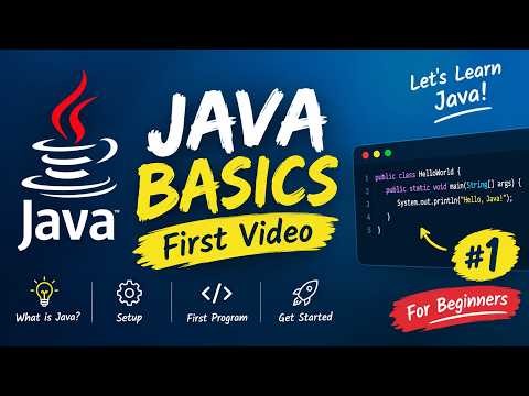 Java Basics #1 | Your First Java Program in VS Code (Hello World!)