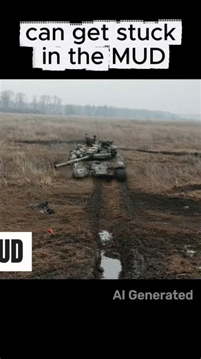 Even a T-80U can get stuck in MUD #AI #shorts #t80u #танк #戦車 #tank #panzer #Rasputitsa #т80