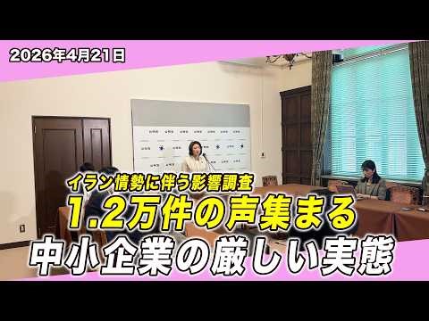 イラン情勢の影響調査｜1.2万件の声から見える現場の実態と課題｜竹谷とし子代表 定例記者会見