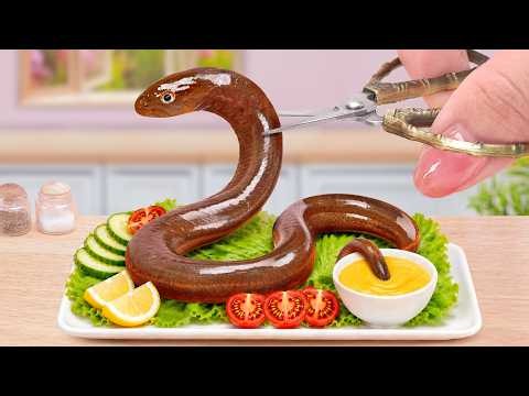 Tasty Food Recipes 🍙 Miniature Grilled Eel Unagi Don with Beef Japanese Style ⛩ Mina Mini Kitchen