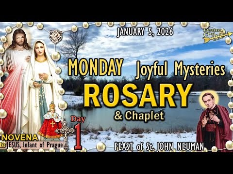 MONDAY Rosary Prayer & Chaplet 🌹JOYFUL Mysteries of the Rosary Today, Day 1 NOVENA Infant of Prague