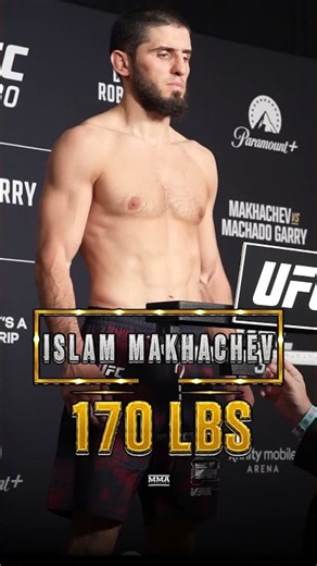Islam Makhachev MAKES WEIGHT for his #UFC title fight against Ian Machado Garry at #UFC330