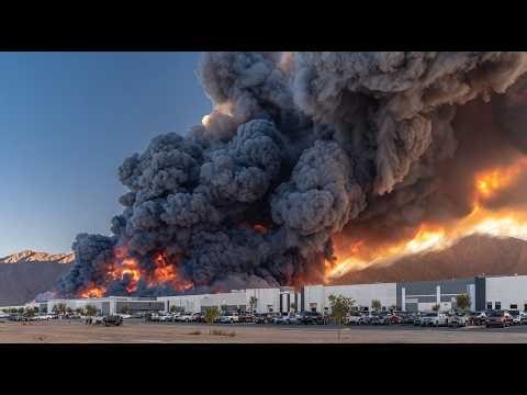 Terrifying moment! The largest weapons depot was bombed by US F-35 fighter jets.