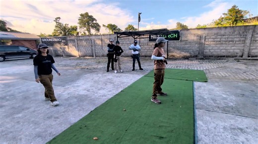 Kukay Cruz showcases the different unorthodox shooting positions during the live fire segment with her Rock Island Armory STK100 pistol... | Snooky Cruz