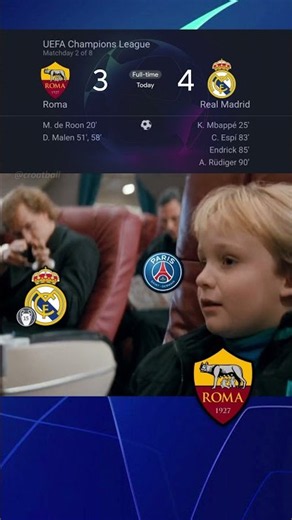 Roma 3 4 Real Madrid | Champions League Highlights