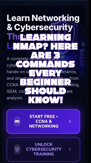 3 Nmap Commands Every Beginner Must Know #Nmap #CyberSecurity #EthicalHacking #Linux #CCNA #Network