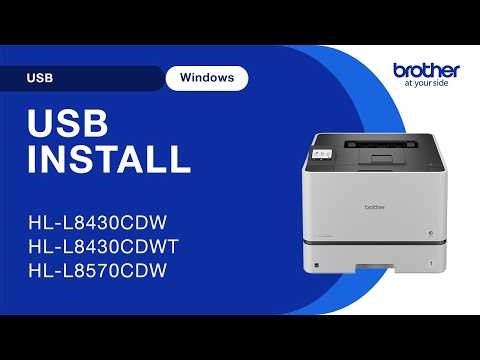 Install HLL8430CDW with USB - Windows