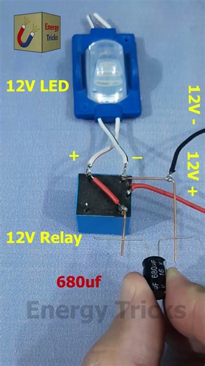 DIY 12V LED Flasher Circuit Using Relay ⚡ | Simple Blinking LED Project