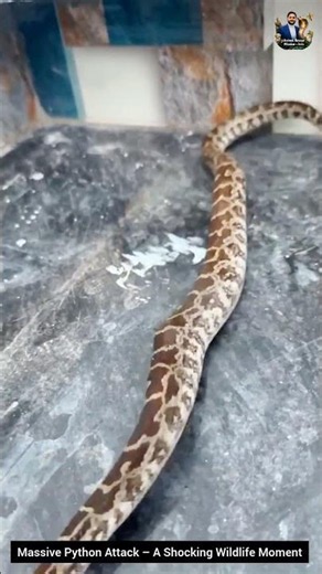 Massive Python Attack – A Shocking Wildlife Moment #snake #wildliferescue #wildlifeentertainment