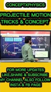 🚀 Master PROJECTILE MOTION in the easiest way and solve Physics numericals quickly! 🔥💯