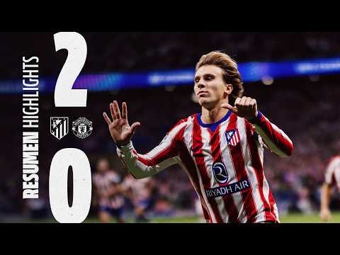 Atlético de Madrid 2-0 Manchester United | ⚽ Barrios & Lookman | HIGHLIGHTS, UCL - MD2