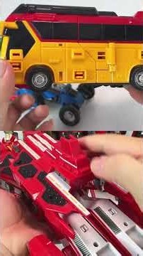 Satisfying the robot combination process to form Tobot V King Fortran vs. Tobot V Steel General.