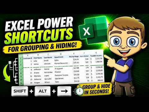 Excel Power Shortcuts for Grouping and Hiding