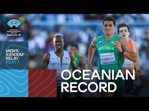 Australia deny Botswana a home win in men's 4x400m heats | World Athletics Realys Gaborone 26